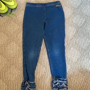 Matilda Jane denim ruffle leggings